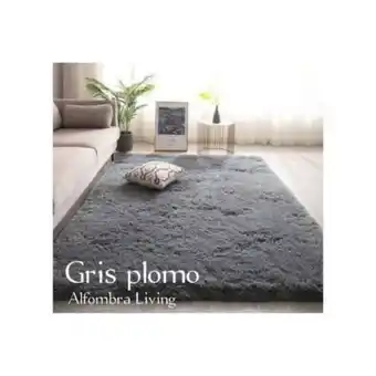 Linio Alfombras peludas tipo shaggy 180x200 cm gris oferta