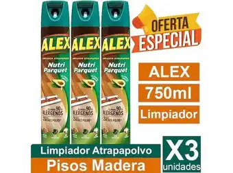 Ripley Alex atrapapolvo para pisos de madera y laminados 750ml pack x3 oferta