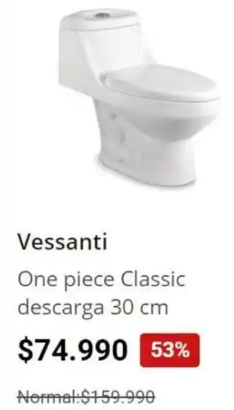 Easy Vessanti One piece Classic descarga 30 cm $74.990 53% oferta