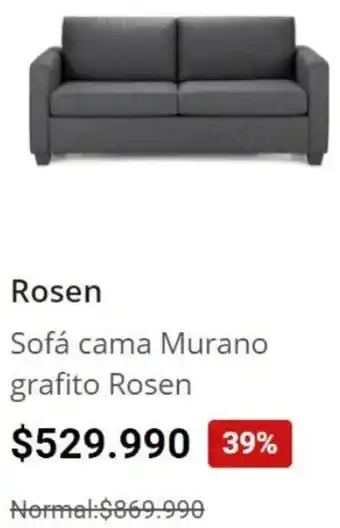Easy Rosen Sofá cama Murano grafito Rosen oferta