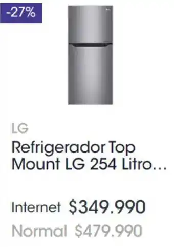 Abcdin LG Refrigerador Top Mount LG 254 Litro... oferta