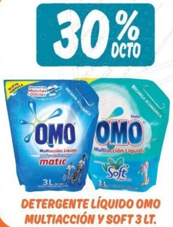 Mayorista 10 DETERGENTE LÍQUIDO OMO MULTIACCIÓN Y SOFT 3 LT. oferta