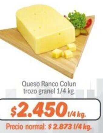 Mayorista 10 Queso Ranco Colun trozo granel 1/4 kg. oferta