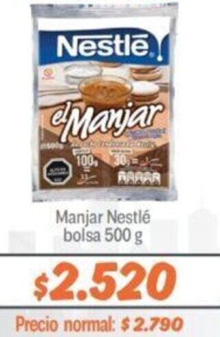 Mayorista 10 Manjar Nestlé bolsa 500 g oferta