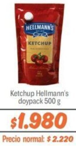 Mayorista 10 Ketchup Hellmann's doypack 500 g oferta