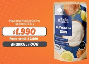 Mayorista 10 Mayonesa Nuestra Cocina tradicional 744 g oferta