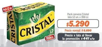 Mayorista 10 Pack cerveza Cristal lata 12 un. x 350 cc oferta