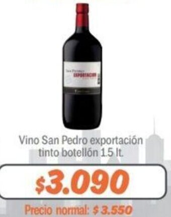 Mayorista 10 Vino San Pedro exportación tinto botellón 1.5 lt. oferta