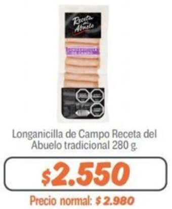 Mayorista 10 Longanicilla de Campo Receta del Abuelo tradicional 280 g. oferta