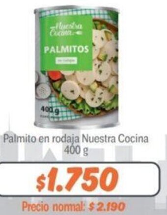 Mayorista 10 Palmito en rodaja Nuestra Cocina 400 g oferta