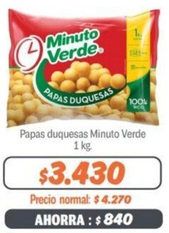 Mayorista 10 Papas duquesas Minuto Verde 1 kg. oferta