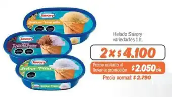 Helado Savory variedades 2x1 lt.