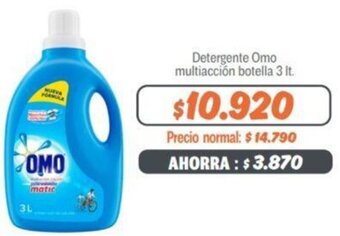 Mayorista 10 Detergente Omo multiacción botella 3 lt. oferta