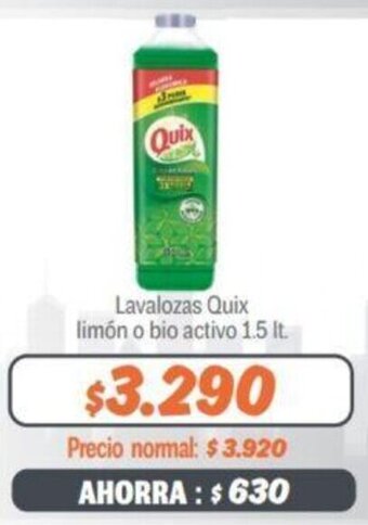 Mayorista 10 Lavalozas Quix limón o bio activo 1.5 lt. oferta
