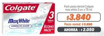 Mayorista 10 Pack pasta dental Colgate max white 3 un. x 75 ml. oferta