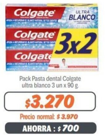 Mayorista 10 Pack Pasta dental Colgate ultra blanco 3 un x 90 g. oferta