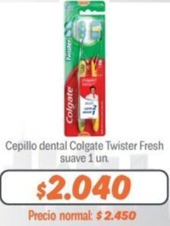 Mayorista 10 Cepillo dental Colgate Twister Fresh suave 1 un. oferta