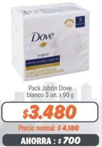 Mayorista 10 Pack Jabón Dove blanco 3 un. x 90 g oferta