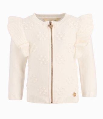 Limonada Chaleco bebé niña con vuelos y flores crudo oferta