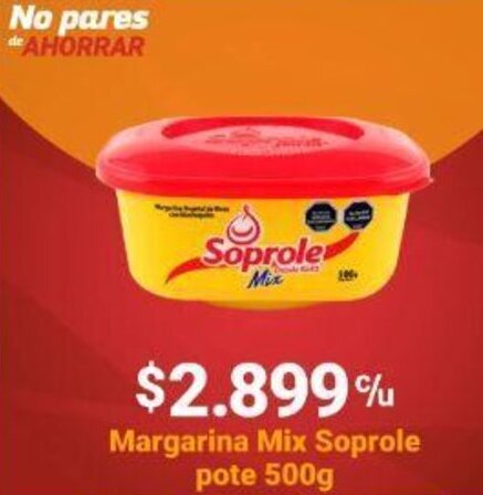 Santa Isabel Margarina Mix Soprole pote 500g oferta