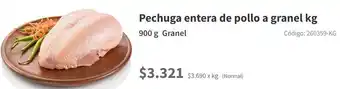 Santa Isabel Pechuga entera de pollo a granel kg 900 g Granel oferta