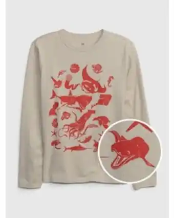 GAP Polera gap gráfica manga larga niño oferta