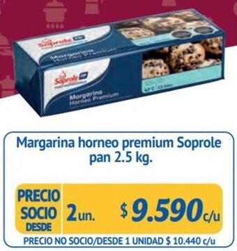 Alvi Margarina horneo premium Soprole pan 2.5 kg. x 2un oferta