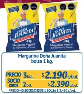 Alvi Margarina Doña Juanita bolsa 1 kg. x 3bol oferta