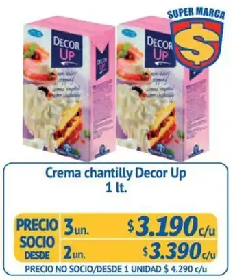 Alvi Crema chantilly Decor Up 1 lt. x 3un oferta