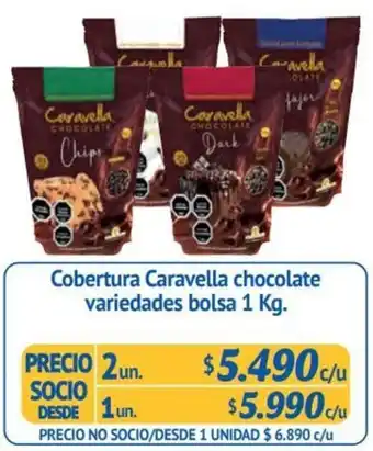 Alvi Cobertura Caravella chocolate variedades bolsa 1 Kg. x 2un oferta