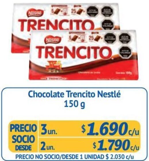 Alvi Chocolate Trencito Nestlé 150g x 3un oferta