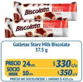 Alvi Galletas Starz Milk Biscolata 37.5 g x 24un oferta