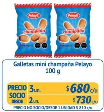 Alvi Galletas mini champaña Pelayo 100 g x 3un oferta