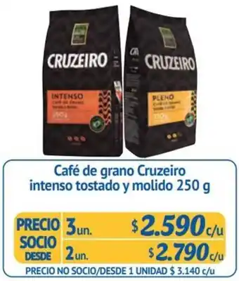 Alvi Café de grano Cruzeiro intenso tostado y molido 250 g x 3un oferta