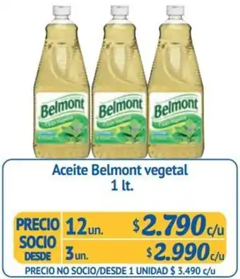 Alvi Aceite Belmont vegetal 1 lt. x 12un oferta