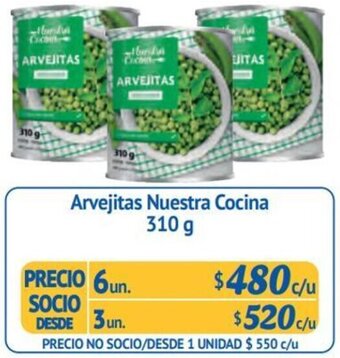 Alvi Arvejitas Nuestra Cocina 310g x 6un oferta