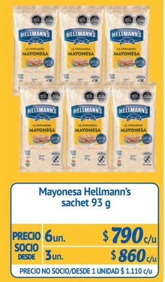 Alvi Mayonesa Hellmann's sachet 93 g x 6un oferta
