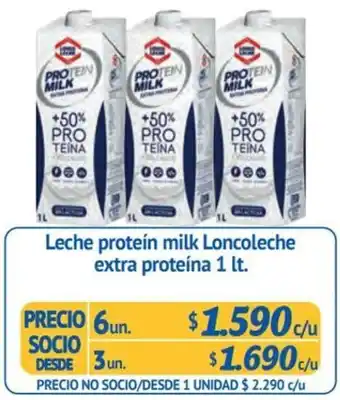 Alvi Leche proteín milk Loncoleche extra proteína 1 lt. x 6un oferta