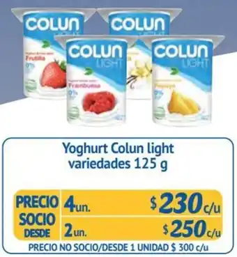 Alvi Yoghurt Colun light variedades 125 g x 4un oferta