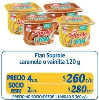 Alvi Flan Soprole caramelo o vainilla 120 g x 4un oferta
