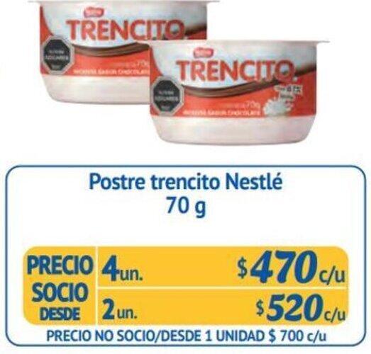 Alvi Postre trencito Nestlé 70 g x 4un oferta