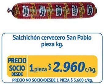 Alvi Salchichón cervecero San Pablo pieza kg. oferta