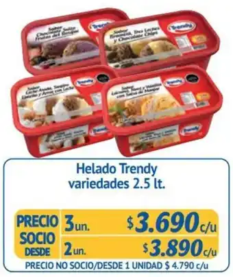Alvi Helado Trendy variedades 2.5 lt. x 3un oferta