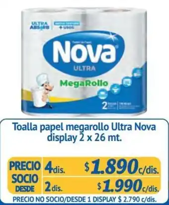 Alvi Toalla papel megarollo Ultra Nova display 2 x 26 mt. x 4dis oferta
