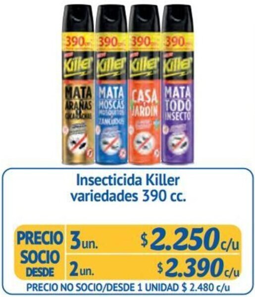 Alvi Insecticida Killer variedades 390 cc. x 3un oferta