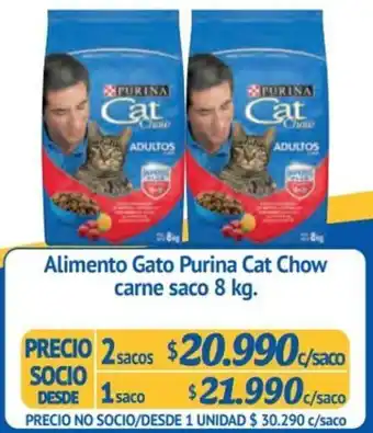 Alvi Alimento Gato Purina Cat Chow carne saco 8 kg. x 2sacos oferta