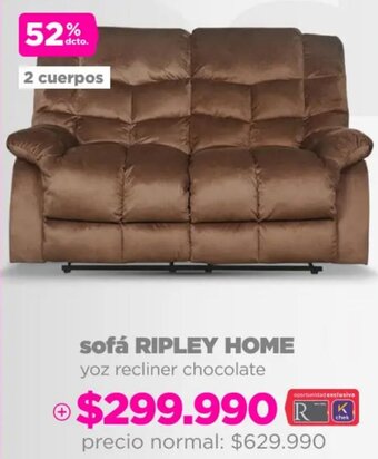 Ripley sofá RIPLEY HOME yoz recliner chocolate oferta