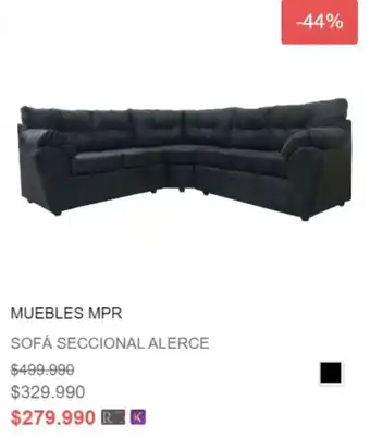 MUEBLES MPR SOFÁ SECCIONAL ALERCE