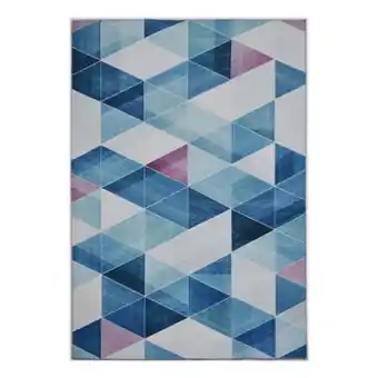 Alfombra idetex chenille azul 200 x 280 cm