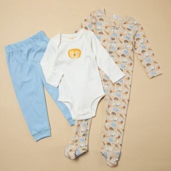 Falabella Yamp conjunto pijama, patita y body bebé niño 3 piezas algodón oferta
